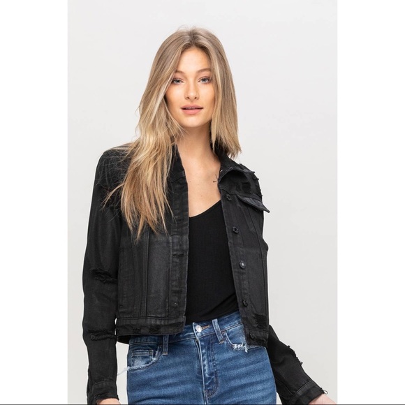 PRICE DROP Dylan Black Coated Distressed Jacket - Picture 5 of 9